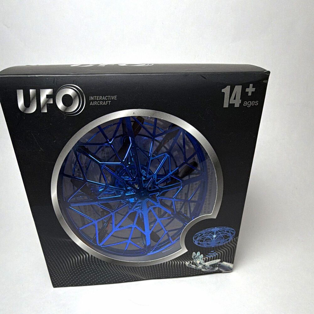 UFO Interactive Aircraft Mini Drone Flying Ball, Infrared LED USB Charge Blue